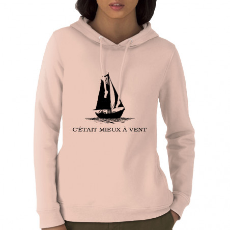 Sweat femme à capuche coton...