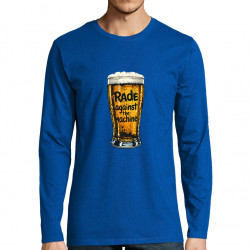 T-shirt homme manches longues bleu royal Rade Against The Machine (Oblik,Alcool)