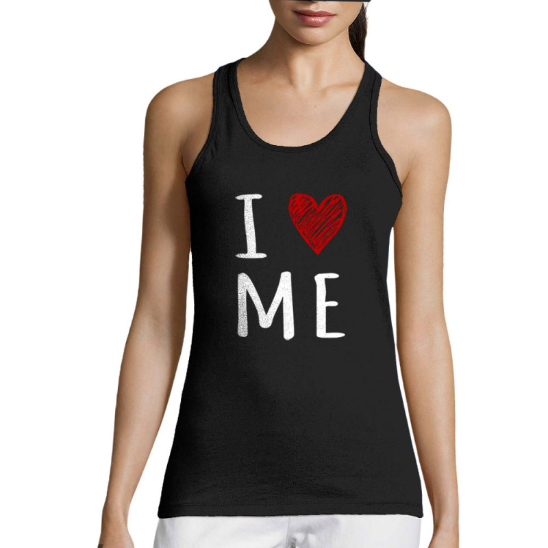 Débardeur femme noir I Love Me (Gondrax,Slogans Débiles)