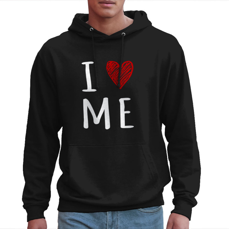 Sweat homme à capuche noir I Love Me (Gondrax,Slogans Débiles)