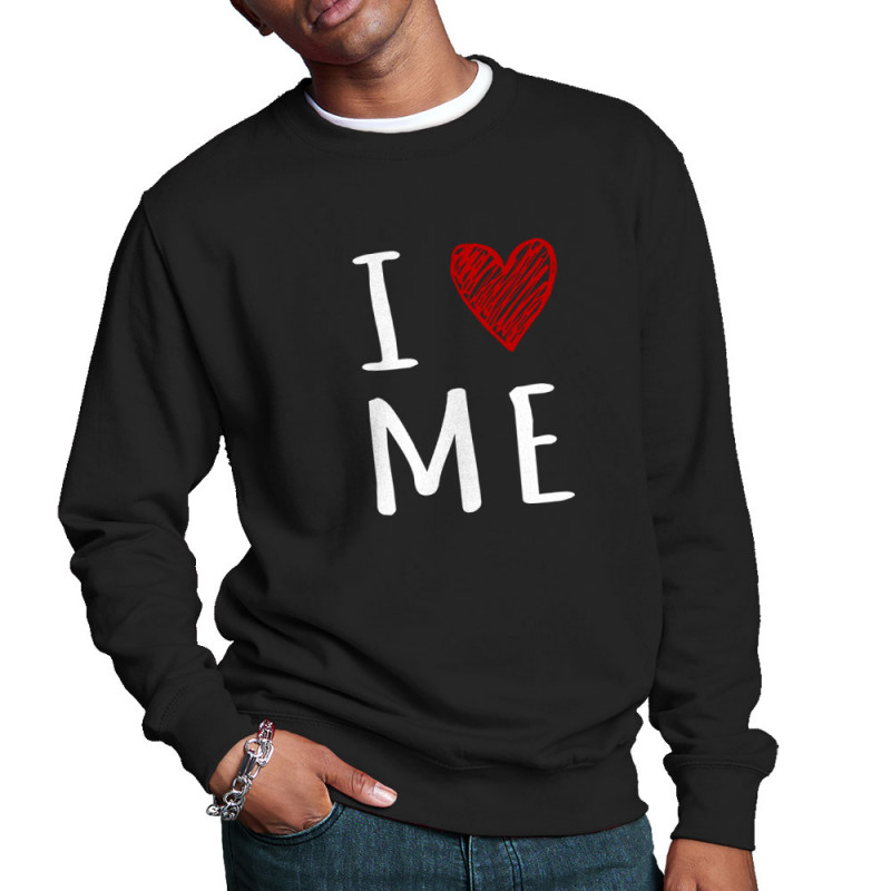 Sweat homme col rond noir I Love Me (Gondrax,Slogans Débiles)
