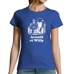 T-shirt femme bleu royal Arnold et Willy (Ted Boundy,Humour,Films/Séries,Animaux)