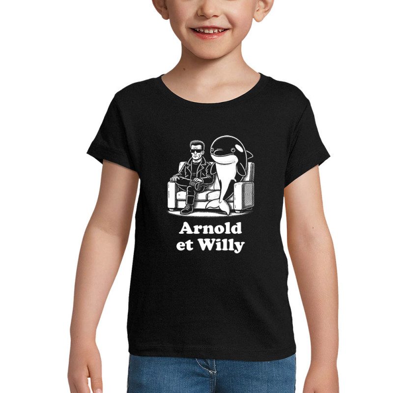 T-shirt fillette noir Arnold et Willy (Ted Boundy,Humour,Films/Séries,Animaux)