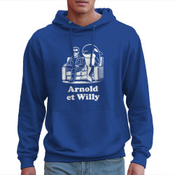 Sweat homme à capuche bleu royal Arnold et Willy (Ted Boundy,Humour,Films/Séries,Animaux)