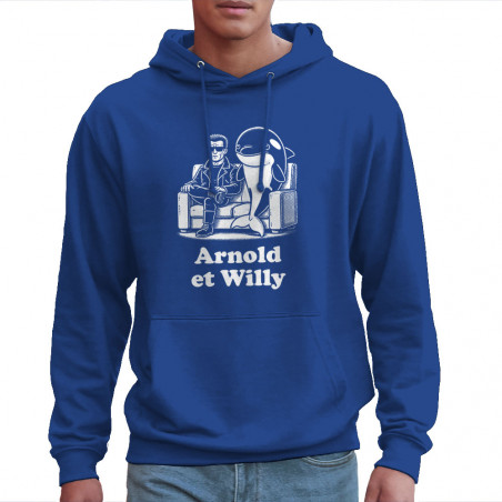 Sweat homme à capuche bleu royal Arnold et Willy (Ted Boundy,Humour,Films/Séries,Animaux)