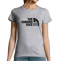 T-shirt femme gris chiné The Chnord Face (Ted Boundy,Détournements,Alcool)