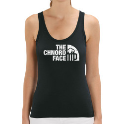 Débardeur femme coton bio noir The Chnord Face (Ted Boundy,Détournements,Alcool)