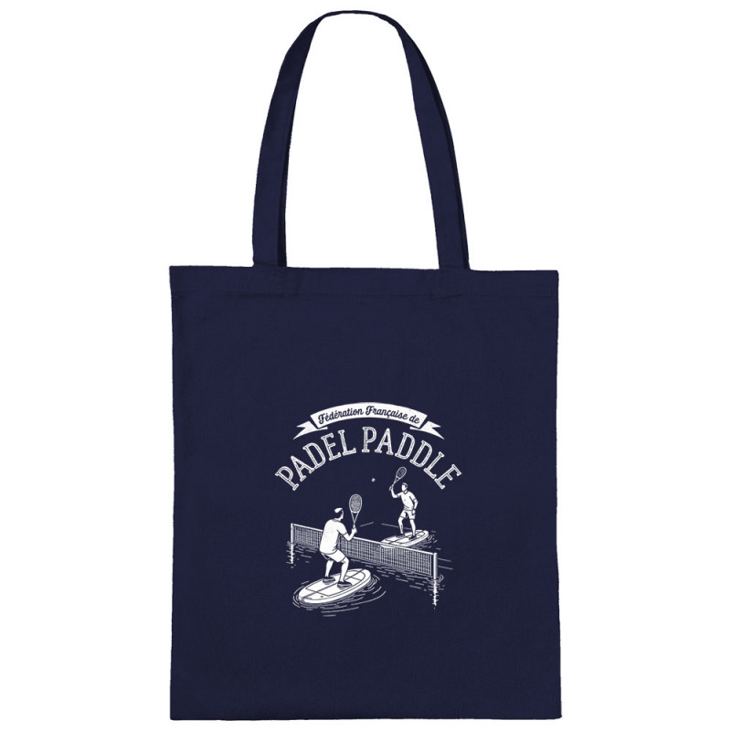 Sac shopping en toile bleu marine Padel Paddle (Ted Boundy,Humour,Skate)