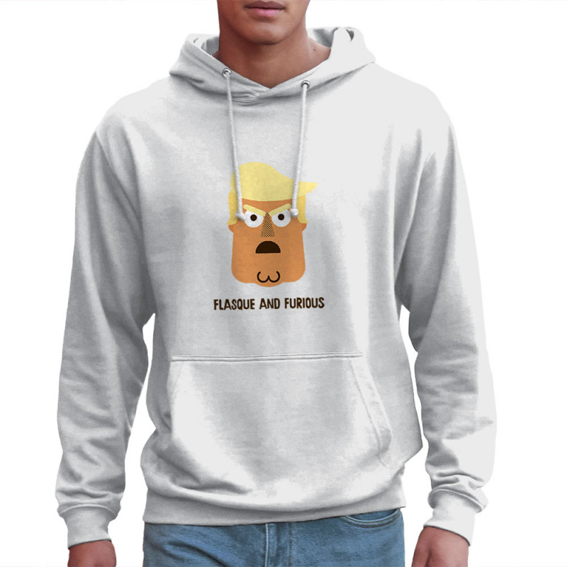 Sweat homme à capuche blanc Flasque and Furious (Alex Kidd,Humour,Détournements)