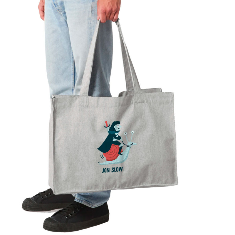 Grand sac shopping en toile recyclé gris chiné Jon Slow (Alex Kidd,Humour,Films/Séries)