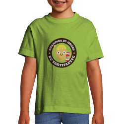 T-shirt enfant vert pomme Champion du monde de tartiflette (Alex Kidd,Fruits & Légumes)