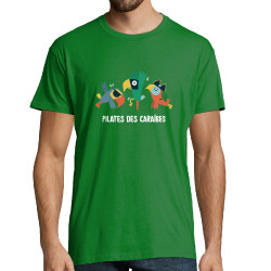 T-shirt homme vert prairie Pilates des Caraïbes 2 (Alex Kidd,Animaux,Films/Séries,Humour)