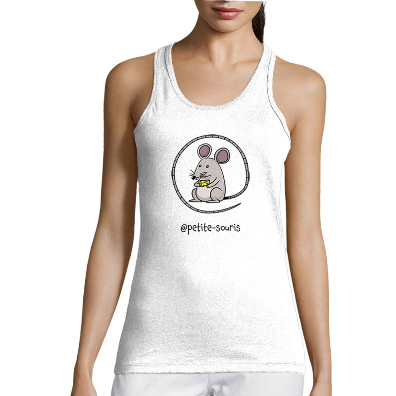 Débardeur femme blanc petite-souris (Gondrax,Animaux,Humour)