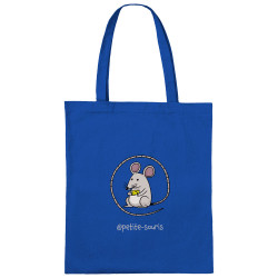 Sac shopping en toile bleu royal petite-souris (Gondrax,Animaux,Humour)