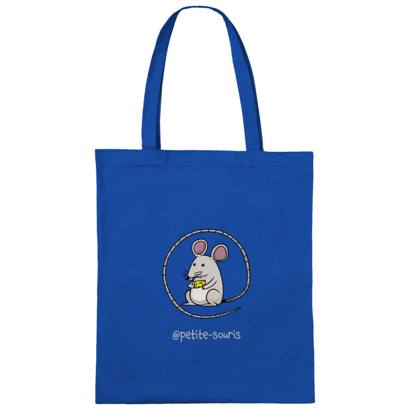 Sac shopping en toile bleu royal petite-souris (Gondrax,Animaux,Humour)