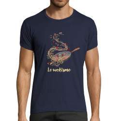 T-shirt homme fit bleu marine Le wokisme (Gondrax,Humour,Fruits & Légumes)