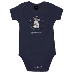 Body bébé bleu marine petite-souris (Gondrax,Animaux,Humour)