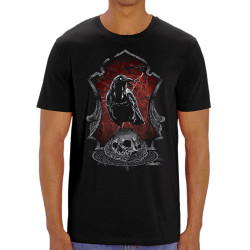 T-shirt homme coton bio noir Diabolik Evil Crow (Simon,Diabolik,Têtes de morts,Enfer)