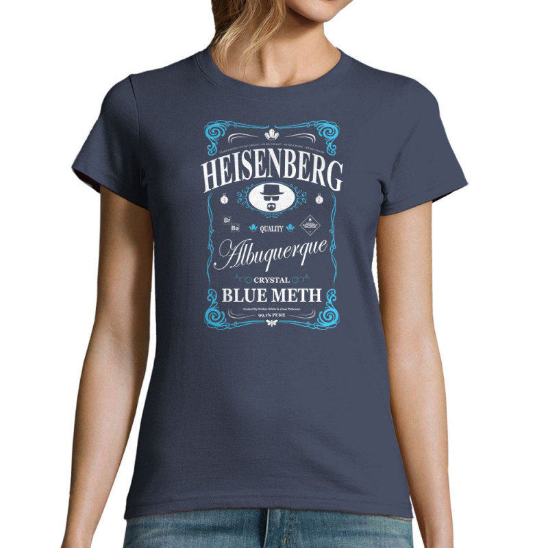 T-shirt femme bleu denim Heisenberg Pure Trade (Gondrax,Films/Séries)
