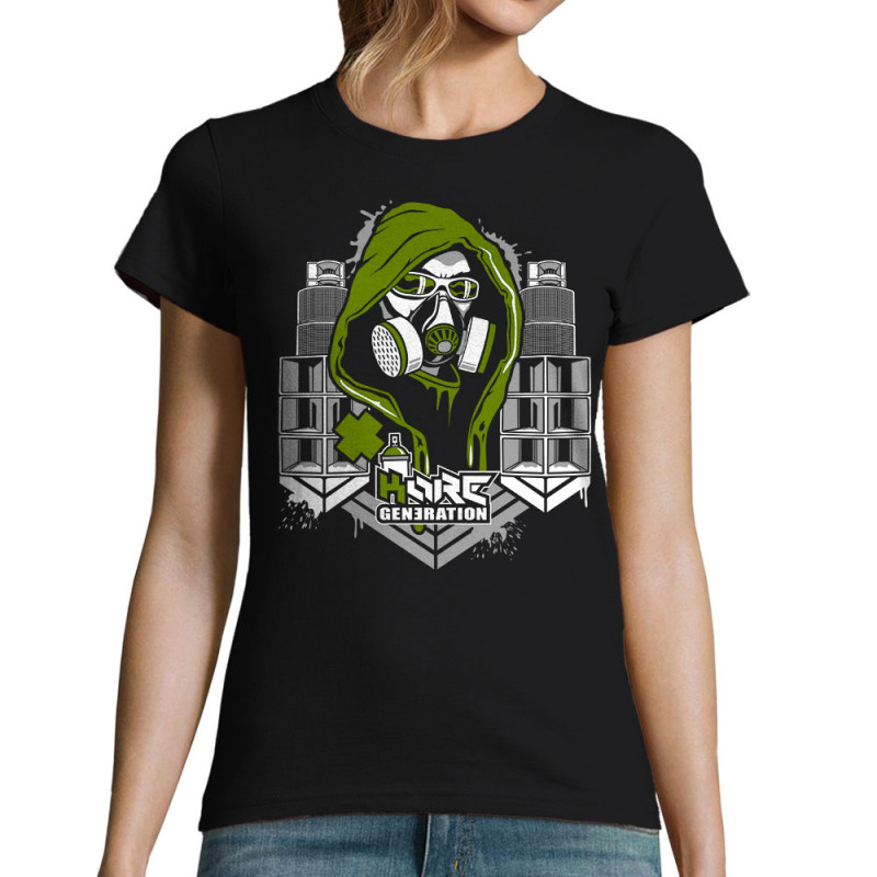 T-shirt femme noir Kore Generation (E Cone,teufeur)