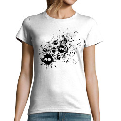T-shirt femme blanc Les Taches (Fourre-tout,Humour)