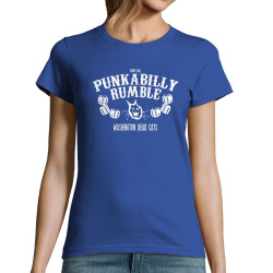 T-shirt femme bleu royal Washington Dead Cats - Punkabilly Rumble (Washington Dead Cats)