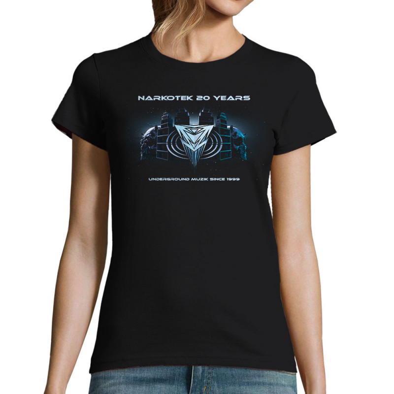T-shirt femme noir Narkotek - 20 years (Narkotek)
