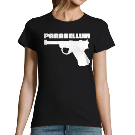 T-shirt femme noir Parabellum Flingue (Parabellum)