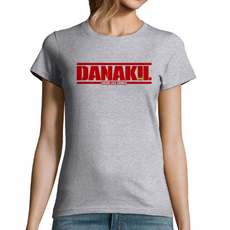 T-shirt femme gris chiné Danakil - Entre les lignes (Danakil)