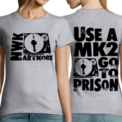 T-shirt femme gris chiné Nawak - Use A MK2 (Nawak)