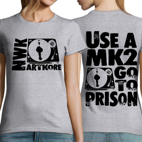 T-shirt femme gris chiné Nawak - Use A MK2 (Nawak)