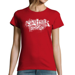 T-shirt femme rouge Nawak - Patchwork (Nawak)