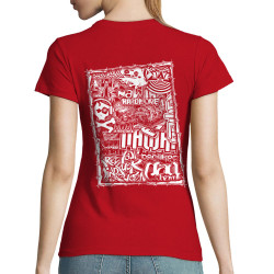 T-shirt femme rouge Nawak - Patchwork (Nawak)