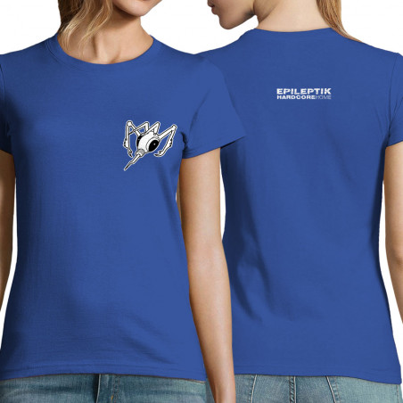 T-shirt femme bleu royal Epileptik - Hardcore On Heart (Epileptik)