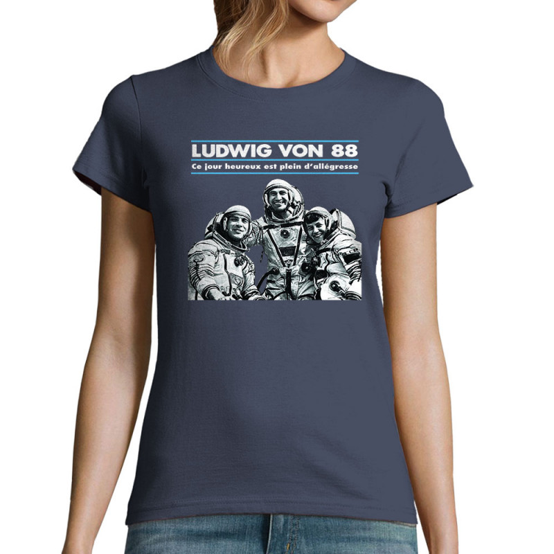 T-shirt femme bleu denim Ludwig Von 88 - Ce jour heureux (Ludwig Von 88)