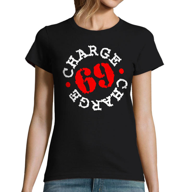 T-shirt femme noir Charge 69 - Logo (Charge 69)