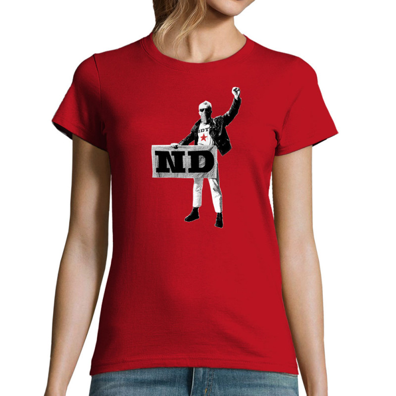 T-shirt femme rouge Nuclear Device - ND (Nuclear Device)