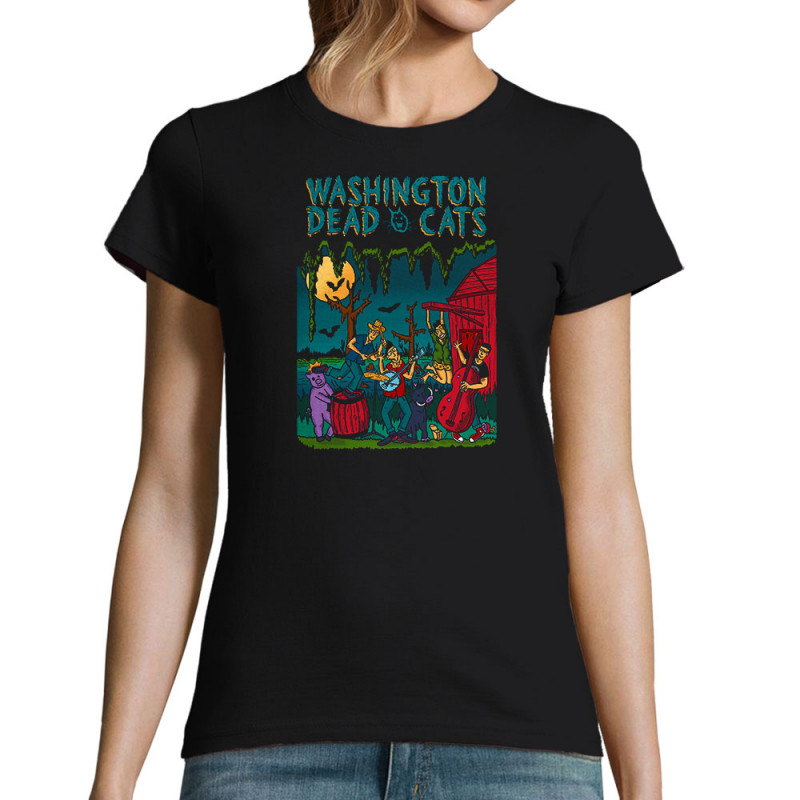 T-shirt femme noir Washington Dead Cats - Acoustic (Washington Dead Cats)