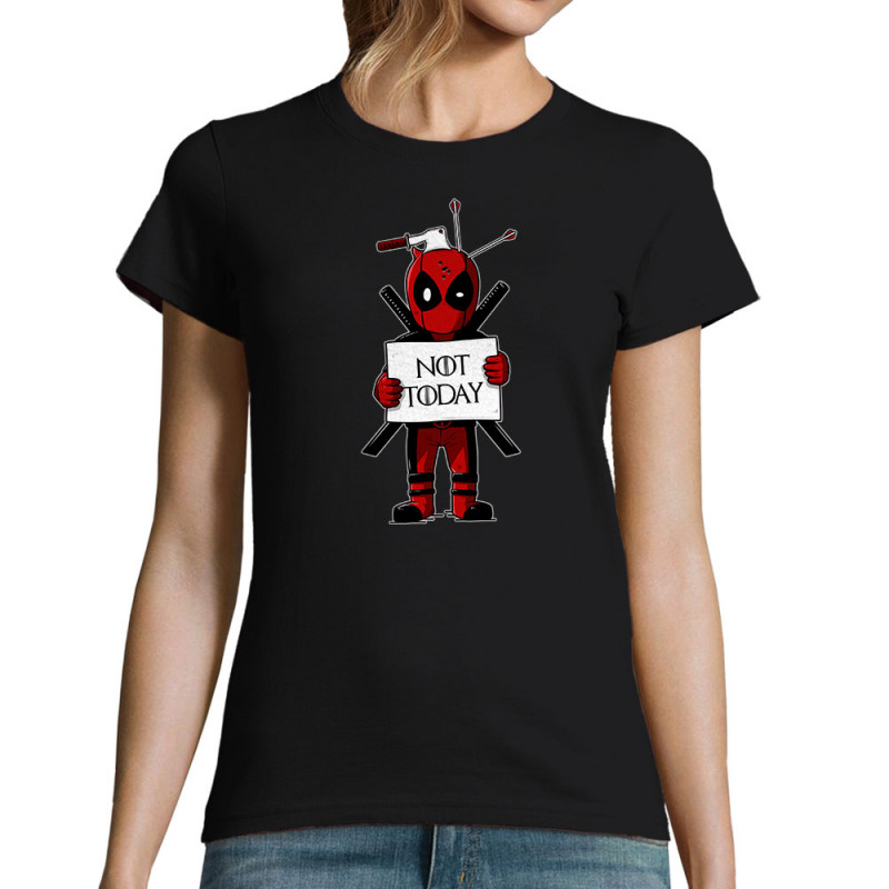 T-shirt femme noir Deadpool - Not Today (Le Duc,Films/Séries)