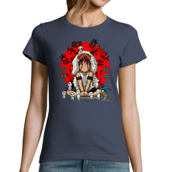 T-shirt femme bleu denim Forest Spirits (Le Duc,Films/Séries,Manga Kawaï japan)