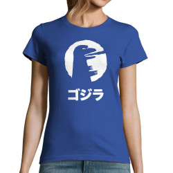 T-shirt femme bleu royal Vintage Godzilla (Alex Kidd,Films/Séries,Manga Kawaï japan)