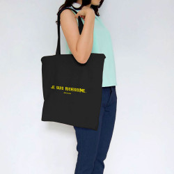 Sac shopping en toile noir Je suis richissime (Gondrax,Slogans Débiles,Humour)