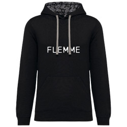 Sweat capuche à motifs unisexe noir et têtes de mort mexicaines Flemme (Gondrax,Slogans Débiles)