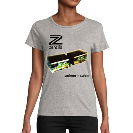 T-shirt femme coton bio gris chiné Zenzile - Sachem in Salem (Zenzile)