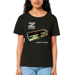 T-shirt femme col large coton bio noir Zenzile - Sachem in Salem (Zenzile)