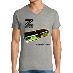 T-shirt homme col V gris chiné Zenzile - Sachem in Salem (Zenzile)