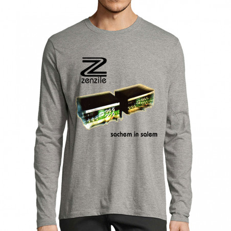 T-shirt homme manches longues gris chiné Zenzile - Sachem in Salem (Zenzile)