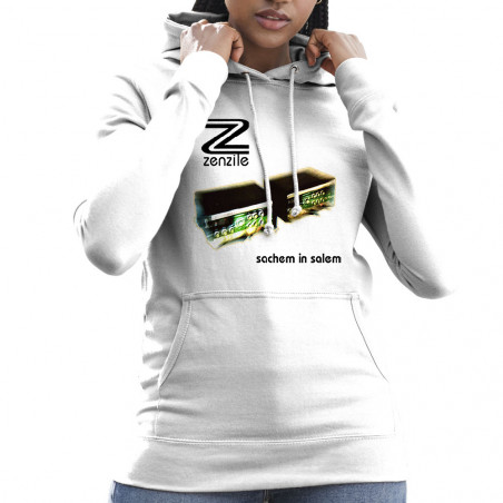 Sweat femme à capuche blanc Zenzile - Sachem in Salem (Zenzile)