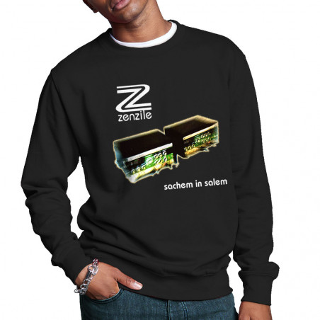 Sweat homme col rond noir Zenzile - Sachem in Salem (Zenzile)