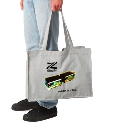 Grand sac shopping en toile recyclé gris chiné Zenzile - Sachem in Salem (Zenzile)